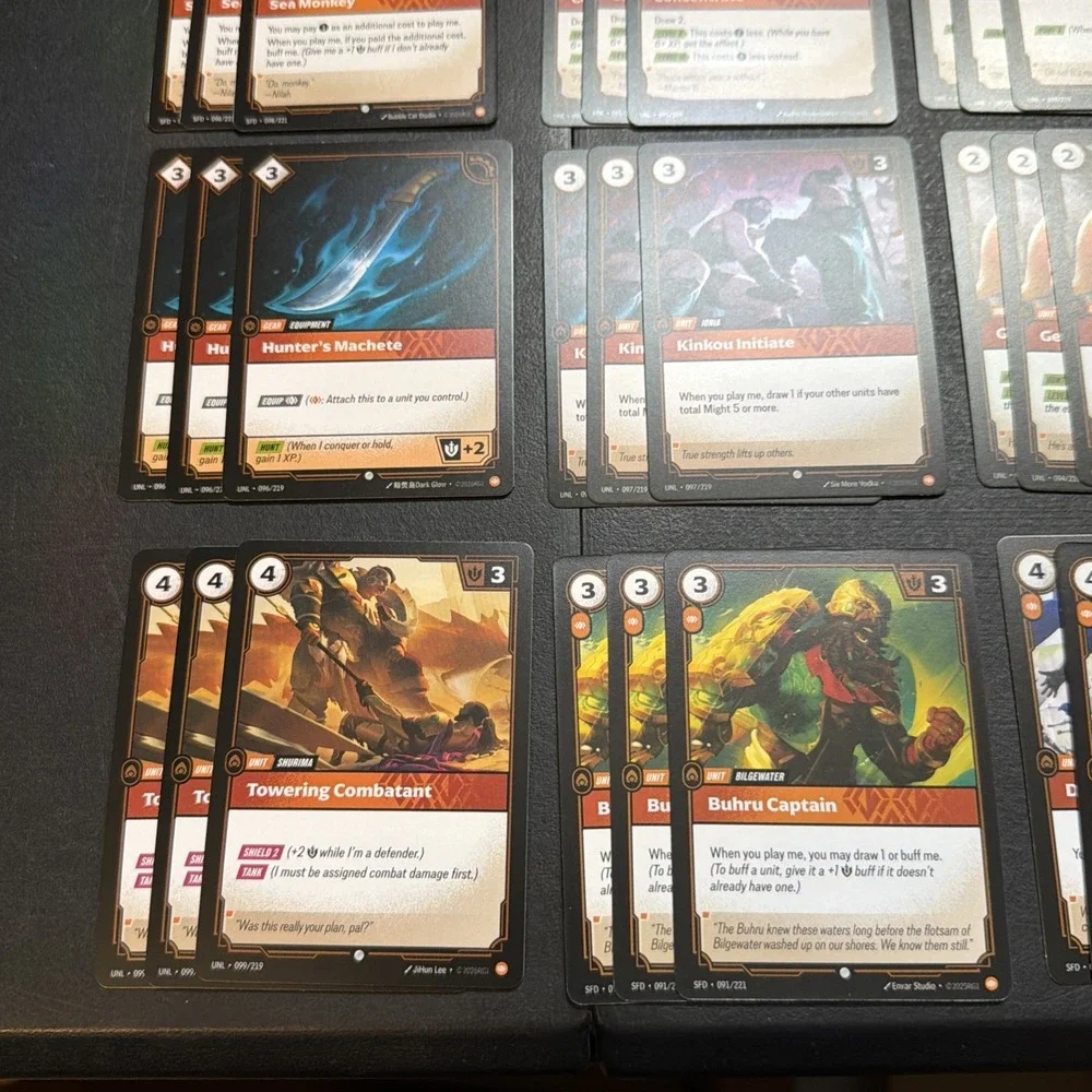 Riftbound Orange Playset Lot 48 Cards Total Body Rune UNL & SFD